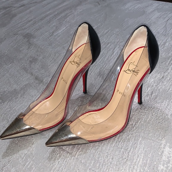 Christian Louboutin Pigalle Metal Toe Clear